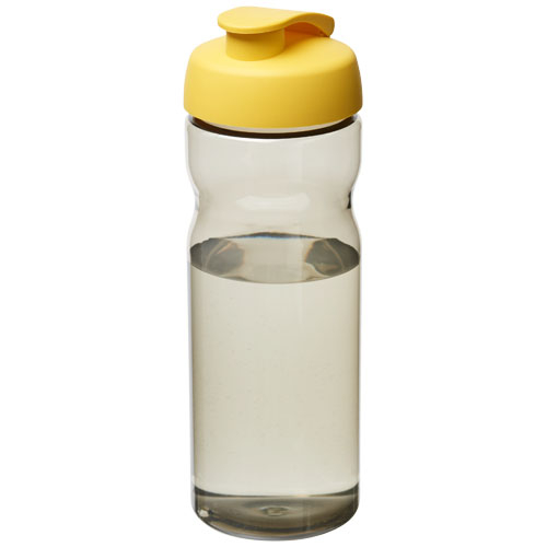 Bouteille de sport publicitaire 650ml Ocean Plastic H2O Active® Charbon et Jaune